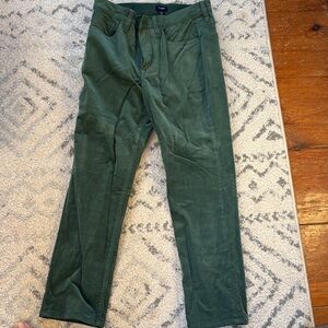 NWOT J.Crew Green Corduroy Pants